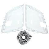 MOTOKU Clear Headlight Lens Cover and Glue for Cadillac CTS 2008-2014
