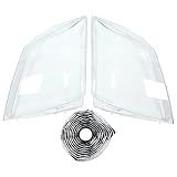 MOTOKU Clear Headlight Lens Cover and Glue for Cadillac CTS 2008-2014