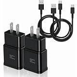 Type C Charger Fast Charging, 2 Pack USB C Android Phone Wall Charger Block & 6ft Charge Cable Cord, for Samsung Galaxy S8 / S9 / S10 Plus Active S10e, S20 / S21 Ultra Plus, Note 8 9 10, Pixel 3 etc