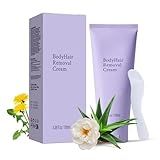 Hair Removal Cream for Women, Plant-Based Sensitive Skin Formula, Fast-Acting Depilatory Cream for Legs/Arms/Underarms/Stomach/Bikini Line, 2-in-1 Hair Removal (3.38 Fl Oz (Pack of 1))