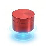 2.5-Inch Zinc Alloy Spice Grinder, Compact Portable Design with Storage Compartment, Essential Kitchen Tool - red