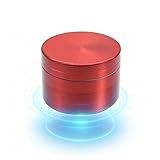 2.5-Inch Zinc Alloy Spice Grinder, Compact Portable Design with Storage Compartment, Essential Kitchen Tool - red