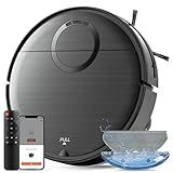UMMUND Robot Vacuum and Mop Combo, 2 in 1 Mopping Robotic Vacuum Cleaner with Schedule, Wi-Fi/App/Remote, Strong Suction, Self-Charging, Slim, Ideal for Hard Floor, Pet Hair, Low-Pile Carpet