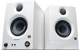 PreSonus Eris 3.5 Powered Desktop Studio Monitors, Pair – 50W, White