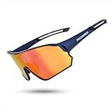 ROCKBROS Polarized Sunglasses UV Protection for Women Men Cycling Sunglasses, Blue