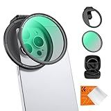 K&F CONCEPT Clip On 67mm CPL Magnetic Phone Lens Filter Kit, Phone Clip with Magnetic Adapter Ring/Cold Shoe/Locking Knob, Polarizer Filter Compatible with iPhone 16 15 Pro Max 14 13
