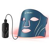FOLOKE LED Light Therapy Mask Skin Care, LEDs face mask Red - Wavelength for Home Use, (Emerald)