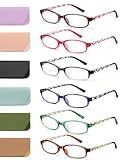 OLOENBN Reading Glasses for Women,6 Pack Blue Light Blocking Glasses for Women Men,Fashion Readers with Spring Hinge Eyeglasses (2.00)