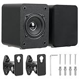Saiyin Wall Mount Passive Speakers, Indoor Rear Surround Sound Speakers, Stereo Speakers for Midrange & High-Frequency, Passive Bookshelf Speakers for Home Theater, Receiver or Amplifier Required