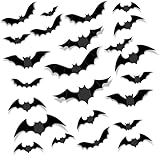 encavy 68Pcs Bats Wall Decor,Halloween Decorations 3D Bat Stickers,Halloween Decor Indoor Party Decorations,Realistic Bats for Indoor DIY Outdoor Bedroom Window Home Room Decals