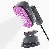 GREENYEE Travel Steamer Iron for Clothes, Portable Handheld Garment Steamer with 6 Smart Modes, Strong Penetrating Steam, 180° Rotatable Handle, 150ml Large Tank for Home & Travel (Light Gray)