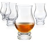 Lamarada Whiskey Glasses Set of 4 - Clear Shot Glasses - Old Fashioned Drinking Glasses Bar Gift Set - Brandy Snifter for Liquor, Scotch, Bourbon, Tequila, Gin, Tonic, Cognac, Vodka, Cocktail, Beer