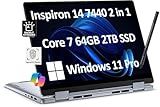 Dell Inspiron 14 7440 2-in-1 Business Laptop (14" FHD+ Touchscreen, Intel Core 7 150U(> i7-1355U), 64GB RAM, 2TB SSD) Backlit KB, FP Reader, FHD Webcam, IST Active Pen, Win 11 Pro w/AI Copilot, Blue