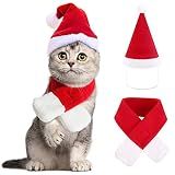 YUJUN 2PCS Cat Christmas Pet Costume for Kitten Christmas Costume Supplie