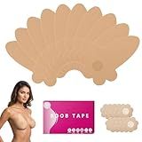 Seconds Countdown 10 Pcs Boob Tape for Breast Lift - BoobTape with 10 Pcs Pastie,Body Tape for Women Invisible Breast Bra (Beige, C-D-E)