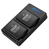 BESTON 2-Pack EN-EL14 / EN-EL14a Battery Packs and Rapid USB Charger Compatible with Nikon D3100 D3200 D3300 D3400 D3500 D5100 D5200 D5300 D5500 D5600 DF Coolpix P7000 P7100 P7700 P7800 Cameras