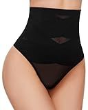 SIMIYA Thong Shapewear Tummy Control for Women High Waist Stay-Put Body Shaper Underwear Girdle Compression Stomach Shapewear Thong