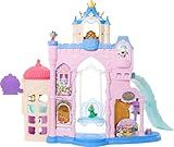 Mattel Disney Princess Pet Castle Playset with 7 Play Areas, 3 Animal Friends, Furniture & 17 Accessories, 2+ ft Tall Pet Palace, Inspired by Movies