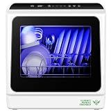 EUHOMY Countertop Dishwasher Portable, 6 Programs with 40 dB, No Hookup