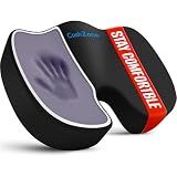 CushZone Seat Cushion Memory Foam Chair Pad for Office & Car, Black