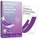 Purple Teeth Whitening Strips – V34 Color Correction, Teeth Whitening Strips for Brighter Smile, Helps Neutralize Yellow Tones, Gentle Whitening for Sensitive Teeth, 28 Strips (14 Treatments)