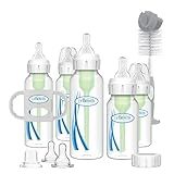 Dr. Brown's Anti-Colic Options + Narrow Bottle to Sippy Gift Set with Soft Silicone Sippy Spout, Removable Silicone Handles, Travel Cap and Bottle Brush (Packaging/Brush Color May Vary)