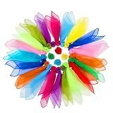 Colovis 24 Inches Square Dance Scarves, 36 PCS 12 Colors Juggling Scarf Props Magic Trick Silk Play Scarves Music Movement Scarf (36)