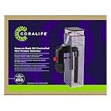 Coralife Aquarium Fish Tank Marine Salt Water DC-Controlled Variable Speed Mini Protein Skimmer, Up To 65 Gallons