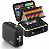 EDMUED Fireproof Document Box with Combination Lock - Fire & Water Resistant Hard Case Safe Box for Important Documents, Certificates, Laptops, Passports (Matte Black)