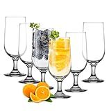 12oz Water Goblets Set of 6, Clear Goblet Glasses Set for Home Bar, Wedding, Party, Elegant Design for Iced Tea, Sangria, Juice, Dishwasher Safe, Perfect for Daily Use Special Occasions