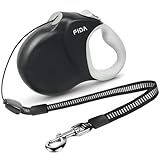 Fida Upgraded Retractable Dog Leash 30ft, Heavy Duty Pet Walking Leash for Medium/Large Breed up to 110 lbs, 360° Tangle-Free Long Retract Dog Lead, Soft Grip, One-Hand Brake, Black