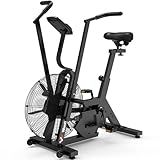 Winfita Exercise Bike,Premium Smart Air Resistance Fan Bike,Featuring Air Bike with Dual-Layer Drive System,Equipped with App Connectivity and Customizable Display,Ideal for Home Cardio Workouts