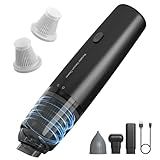 A9life Handheld Vacuum Cordless, Car Vacuum Cleaner Portable with HEPA Filter, 2 Suction Modes, Mini Hand Held Vacuum Rechargeable for Car, Home, Pet Hair, Office, Desk, Keyboards (Black)