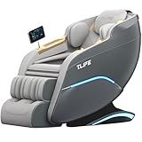 TLIFE Massage Chair Full Body, 160°Zero Gravity Recliner with Body Scan, 50" SL-Track Shiatsu Massage Chair, Fixed Point Massage, Foot Rollers, 12 Auto Modes, Deep Yoga Stretch, Heating, Grey