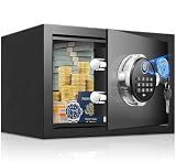 Small Smart Biometric Safe Box for Home, (7.87"D x 12.2"W x 7.87"H)