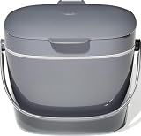 OXO Good Grips Easy-Clean Compost Bin, Charcoal, 1.75 Gal/6.62 L