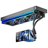 Jungle Leopard PF 360 CPU Water AIO Cooler Liquid Cooling|5.5-inch LCD Magnetic Screen|360mm ARGB Infinity Mirror 2000RPM PWM Fan|Lower Noise ≤30DBA|for Intel LGA1851/1700/1200/115X AMD AM4/AM5-Black
