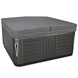 MySpaCover 84" x 84" Hot Tub & Spa Cover Replacement | HydroTex 600D with 5-Year Warranty | UV-Resistant | 1.5lb High Density Insulated Foam Cover (Oxford Grey) | 4" 5" Radius