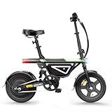 AYOLNY Mini Foldable Electric Bike for Adults, 500W Peak Folding Ebike, 15 Miles 36V 7.8Ah Battery, 14" Small Adult Electric Bicycle for Commuting