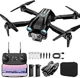 Drone with Camera 1080P HD, Mini Drone for Beginners Kids Adults, RC Quadcopter with 2 Batteries, Carrying Case, Stable Hover, Trajectory Flight, Gravity Control, One Key Take Off/Land, Black