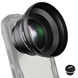 NEEWER HD 65mm Telephoto Phone Camera Lens with Lens Hood Only for 17mm Thread Lens Backplate Cell Phone Cage Case, 1.7X Zoom Lens Attachment Compatible with iPhone 16 15 S25 S24 Ultra Android, LS-66