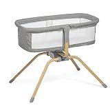 BaeBae Goods Baby Bassinet with Rocking/Gliding, Portable Bedside Sleeper for Baby with Foam Mattress, Baby Bedside Crib for Newborns and Infants with Carrybag (Dark Grey)