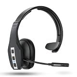 Conambo Trucker Bluetooth Headset (JBT600) with Tri-Mic Noise Cancelling, CVC 8.0, Mute Button, 60Hrs Battery Life – Wireless Headset for Truck Drivers, Cell Phones & Office Use