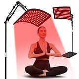 Red Light Therapy for Face and Body, Red Infrared Light Therapy Lamp with Stand Led 660nm Red Light-Therapy& 850nm Infrared Light Device for Body