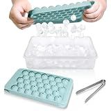 WIBIMEN Ice Cube Tray with Lid and Bin, 1" Round Ice Trays for Freezer