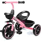 KRIDDO Toddler Tricycle for Toddlers Age 2-5, Tool-Free Trike