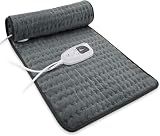 VANKADA Heating Pad Electric Heat Pad, Hot Heated Pad,Multiple Temp and Timer Settings,Suitable for Shoulders, Neck, arms, Abdomen, Back, Legs, etc. (Gray Green, 24"X12")