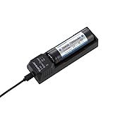 Keeppower S1 1-Bay USB-C Battery Charger for 32650/26800/26700/26650/21700/18650 Li-ion Rechargeable Batteries (Battery Not Included)