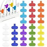 32 Pcs Cable Labels, Multi-Color Write On Cord Wire Label, Cable Tags for Electronics, Computers Cable Management and Identification, Assorted Colors, 1.2" x 0.63"