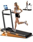 16% Incline Walking Pad Treadmill, 3-in-1 Under Desk Treadmill with Handles